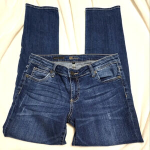 Kut From The Kloth Straight-Leg Boyfriend Jeans, Medium Wash, Destructed, EUC!